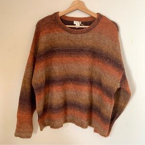 World Market Burnt Stripped Soft Sweater NWT